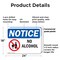Signmission No Alcohol, 24 in W x Rectangle, Plastic OS-2PACK-NS-P-1824-L-16004 - alternate 5